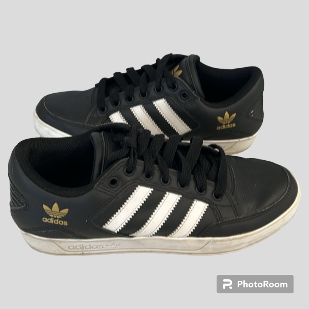 Adidas Evh 791004 Black 3 Strips Gold Logo Skateboarding Shoes - Picture 9 of 9